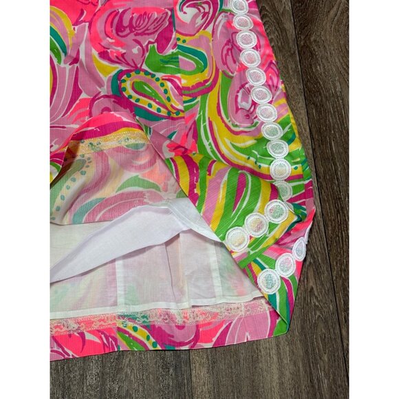 Lilly Pulitzer Mila Shift Dress All Nighter Flamingos Size 10 Lined Lace Casual - Picture 5 of 9